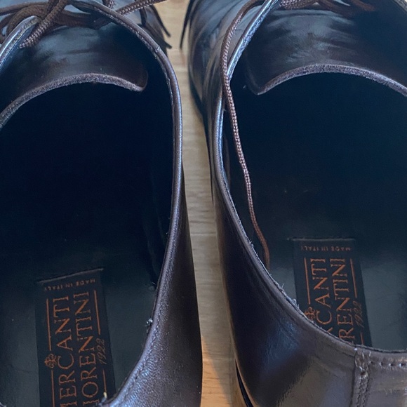 Mercanti Fiorentini Dark Brown Leather Oxfords (Made in Italy) - Picture 4 of 9